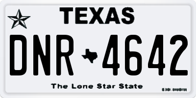 TX license plate DNR4642