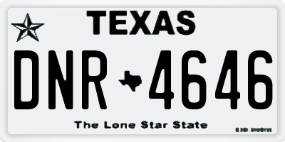 TX license plate DNR4646