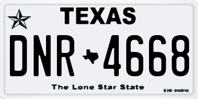 TX license plate DNR4668