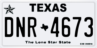 TX license plate DNR4673