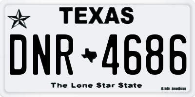 TX license plate DNR4686