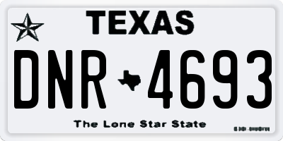 TX license plate DNR4693