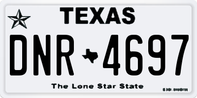 TX license plate DNR4697