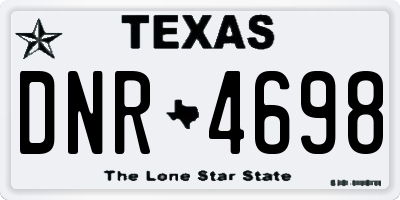 TX license plate DNR4698