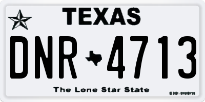 TX license plate DNR4713