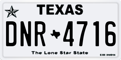 TX license plate DNR4716