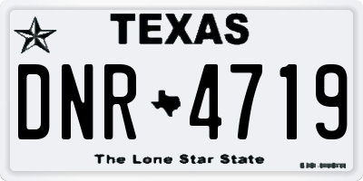 TX license plate DNR4719