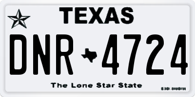 TX license plate DNR4724