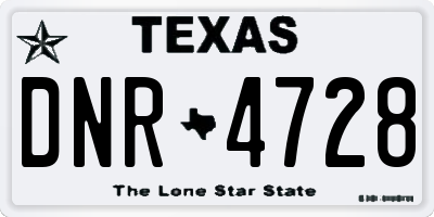 TX license plate DNR4728