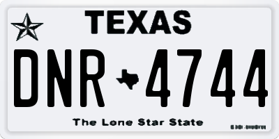 TX license plate DNR4744