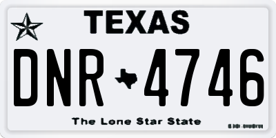 TX license plate DNR4746