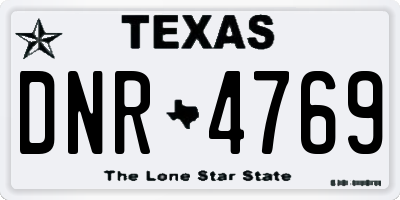 TX license plate DNR4769