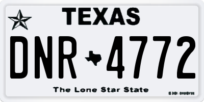 TX license plate DNR4772