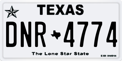 TX license plate DNR4774