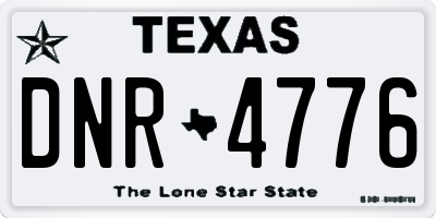 TX license plate DNR4776
