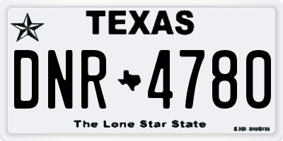 TX license plate DNR4780