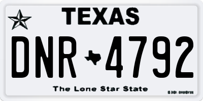 TX license plate DNR4792