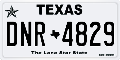 TX license plate DNR4829