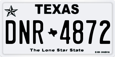 TX license plate DNR4872