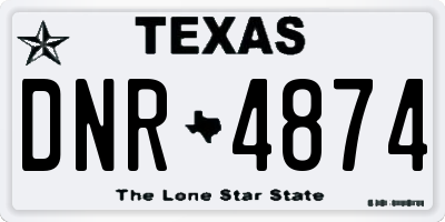 TX license plate DNR4874