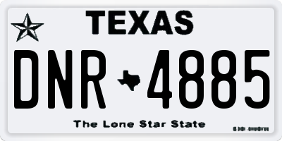 TX license plate DNR4885