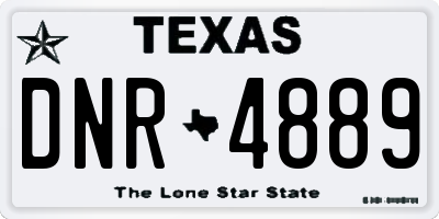 TX license plate DNR4889