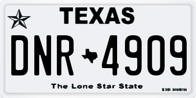 TX license plate DNR4909