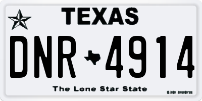 TX license plate DNR4914