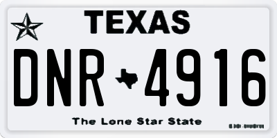 TX license plate DNR4916