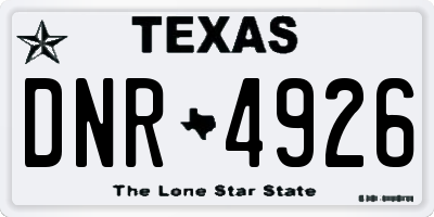 TX license plate DNR4926