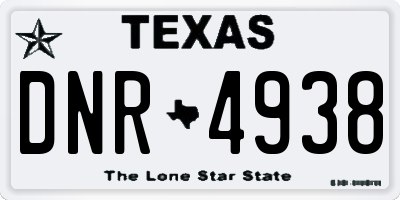 TX license plate DNR4938