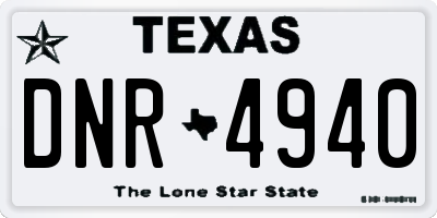 TX license plate DNR4940