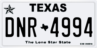 TX license plate DNR4994