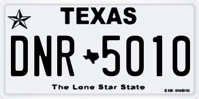 TX license plate DNR5010