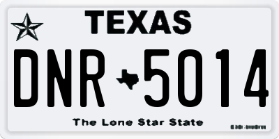 TX license plate DNR5014