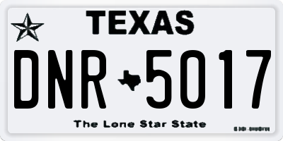 TX license plate DNR5017