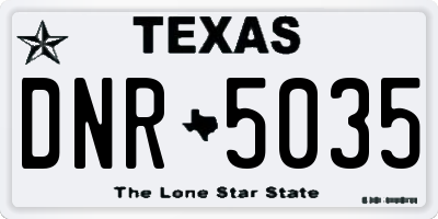 TX license plate DNR5035
