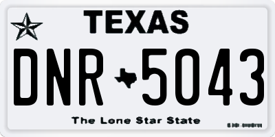 TX license plate DNR5043
