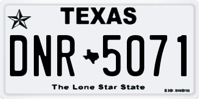 TX license plate DNR5071