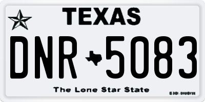 TX license plate DNR5083