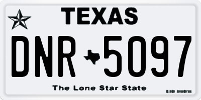 TX license plate DNR5097