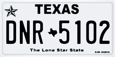 TX license plate DNR5102
