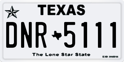 TX license plate DNR5111