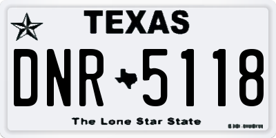 TX license plate DNR5118