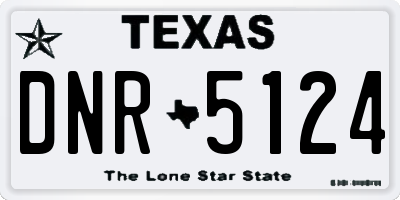 TX license plate DNR5124