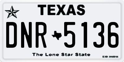 TX license plate DNR5136