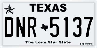 TX license plate DNR5137