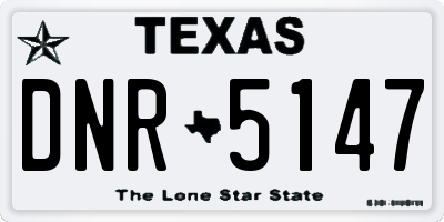 TX license plate DNR5147