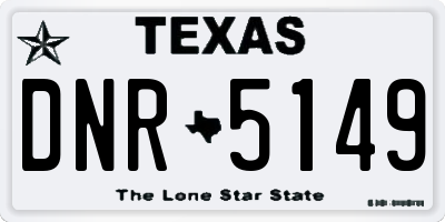 TX license plate DNR5149