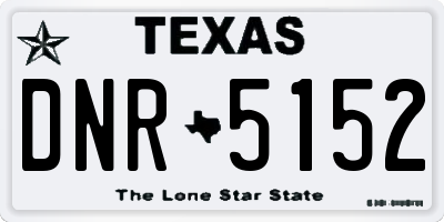 TX license plate DNR5152